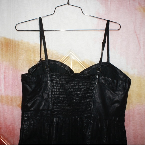 Free People Faux Leather Mini Dress 🌵Large - Picture 13 of 13
